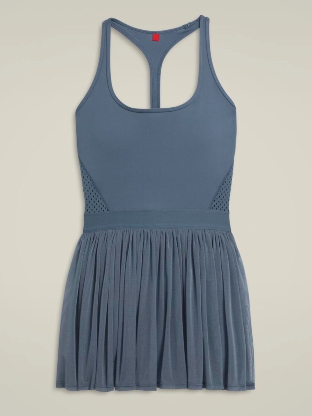 Wilson One-Shoulder Slate Blue Pleated Skirt Dress